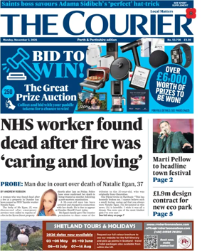 Cover of The Courier & Advertiser (Perth and Perthshire Edition)