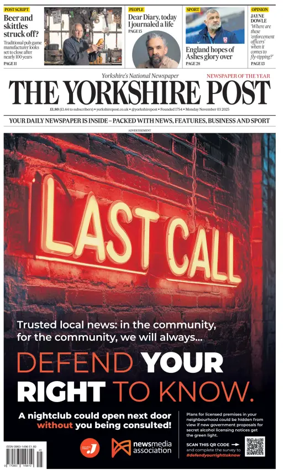 Cover of Yorkshire Post