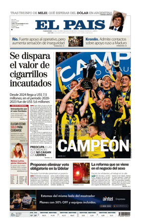 Cover of El Pais (Uruguay)