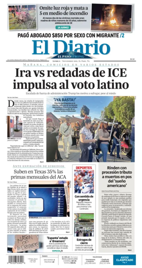 Cover of El Diario de El Paso