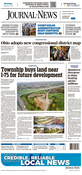 Cover of Hamilton Journal News