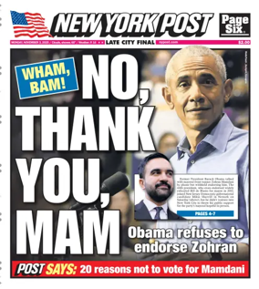 Cover of New York Post
