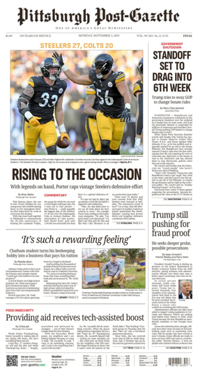 Cover of Pittsburgh Post-Gazette