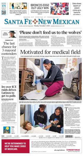 Cover of Santa Fe New Mexican