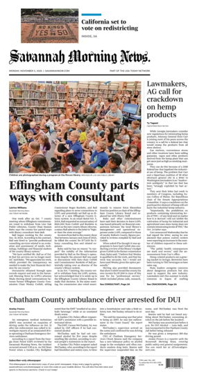 Cover of Savannah Morning News