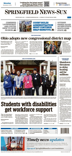 Cover of Springfield News-Sun