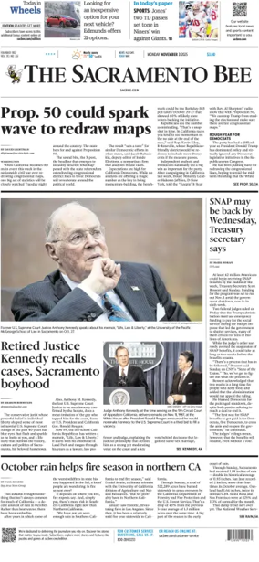 Cover of The Sacramento Bee