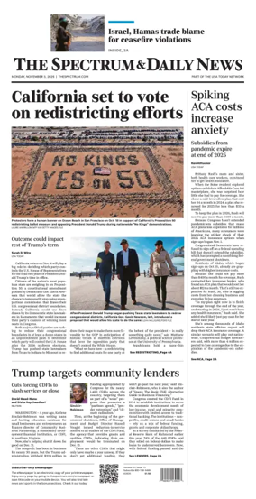 Cover of The Spectrum & Daily News