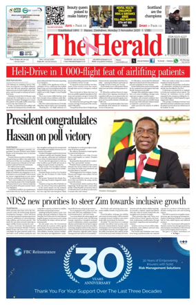 Cover of The Herald (Zimbabwe)