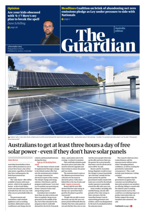 Cover of The Guardian Australia