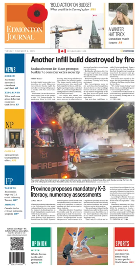 Cover of Edmonton Journal