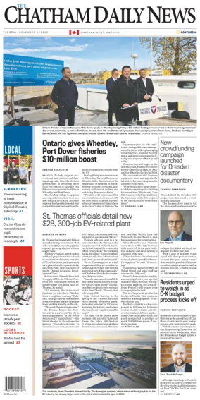 Cover of The Chatham Daily News