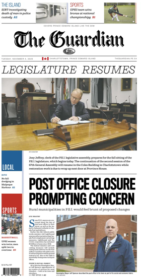 Cover of The Guardian (Charlottetown)