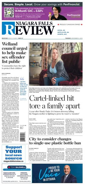 Cover of The Niagara Falls Review