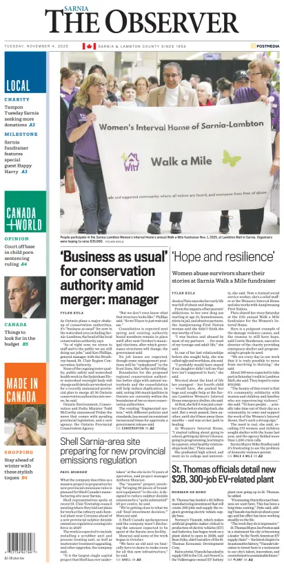 Cover of The Observer (Sarnia)
