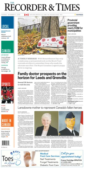 Cover of The Recorder & Times (Brockville)