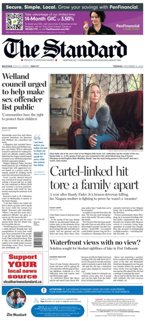 Cover of The Standard (St. Catharines)