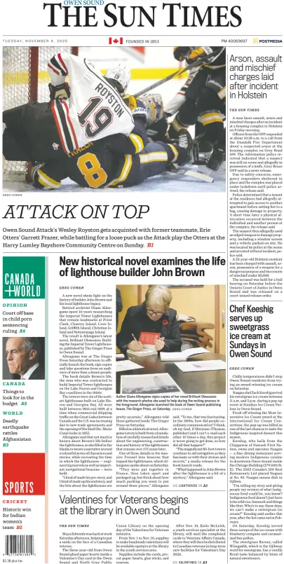 Cover of The Sun Times (Owen Sound)