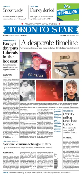 Cover of Toronto Star