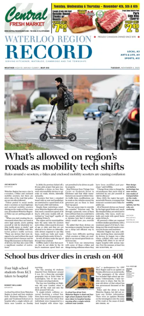 Cover of Waterloo Region Record