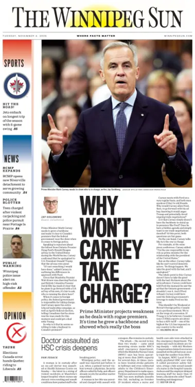 Cover of Winnipeg Sun