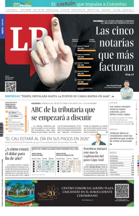Cover of La Republica (Colombia)