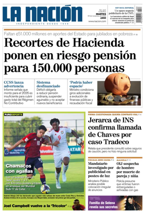 Cover of La Nacion (Costa Rica)