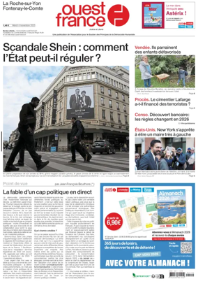 Cover of Ouest France (La Roche-sur-Yon)