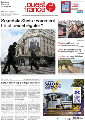 Cover of Ouest France (Lannion)