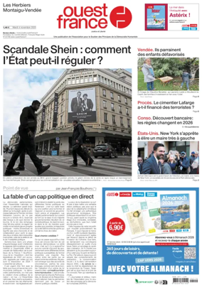 Cover of Ouest France (Les Herbiers / Montaigu)