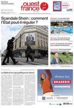 Cover of Ouest France (Quimper)