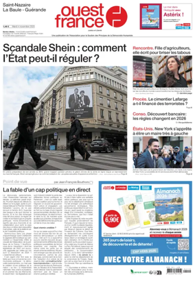 Cover of Ouest France (Saint-Nazaire)