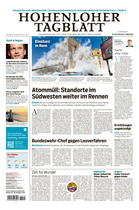 Cover of Hohenloher Tagblatt