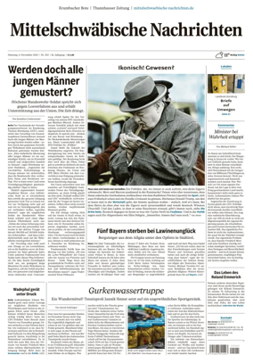 Cover of Mittelschwaebische Nachrichten
