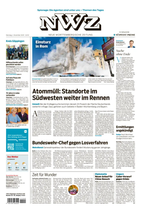 Cover of NWZ  (Göppinger Kreisnachrichten)