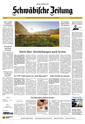 Cover of Schwaebische Zeitung (Alb-Donau)