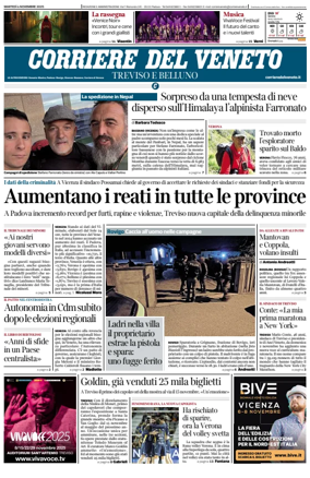 Cover of Corriere del Veneto (Treviso e Belluno)