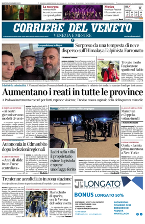 Cover of Corriere del Veneto (Venezia e Mestre)