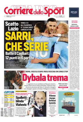 Cover of Corriere dello Sport (Lazio)