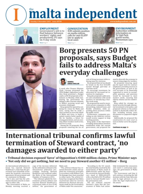 Cover of Malta Independent