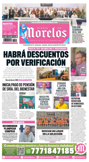 Cover of Diario de Morelos