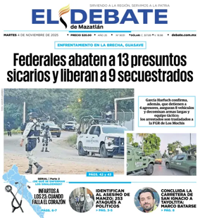 Cover of El Debate de Mazatlan