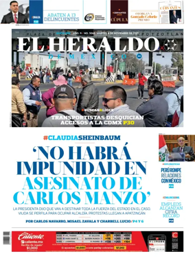 Cover of El Heraldo de Mexico