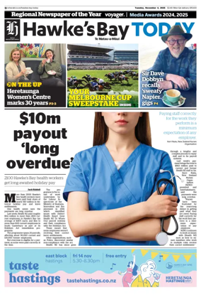 Cover of Hawke's Bay Today