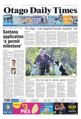 Cover of Otago Daily Times