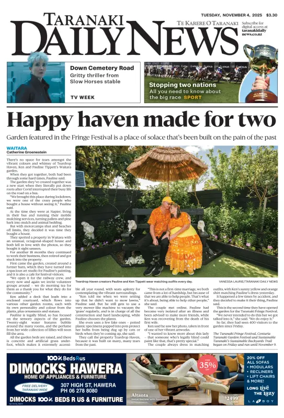 Cover of Taranaki Daily News