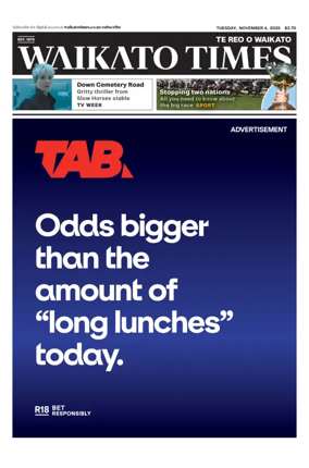 Cover of Waikato Times
