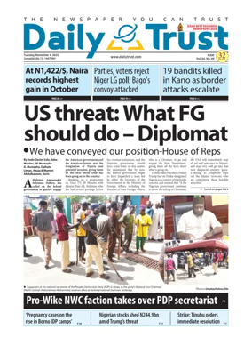 Cover of Daily Trust