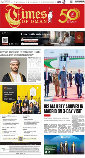 Cover of Times of Oman