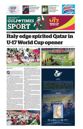 Cover of Gulf Times Sport